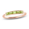 Thumbnail Image 1 of Juliette Maison Natural Peridot Baguette Bar Ring 10K Rose Gold