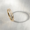 Thumbnail Image 4 of Juliette Maison Natural Peridot Baguette Bar Ring 10K Rose Gold