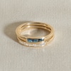 Thumbnail Image 4 of Juliette Maison Natural Blue Zircon Baguette Bar Ring 10K White Gold