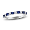Thumbnail Image 0 of Vera Wang WISH Diamond & Blue Sapphire Ring 1/5 ct tw Round 14K White Gold