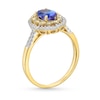 Thumbnail Image 3 of Kallati Oval-Cut Natural Tanzanite & Natural Yellow Diamond Ring 1/2 ct tw Round 14K Yellow Gold