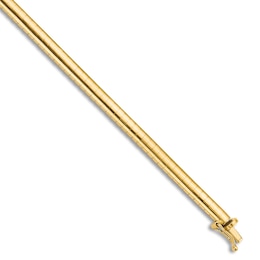 Domed Omega Bracelet 14K Yellow Gold 7&quot; 4.0mm