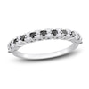 Thumbnail Image 1 of Black & White Diamond Wedding Band 1/2 ct tw Round 14K White Gold