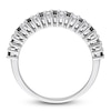 Thumbnail Image 3 of Black & White Diamond Wedding Band 1/2 ct tw Round 14K White Gold