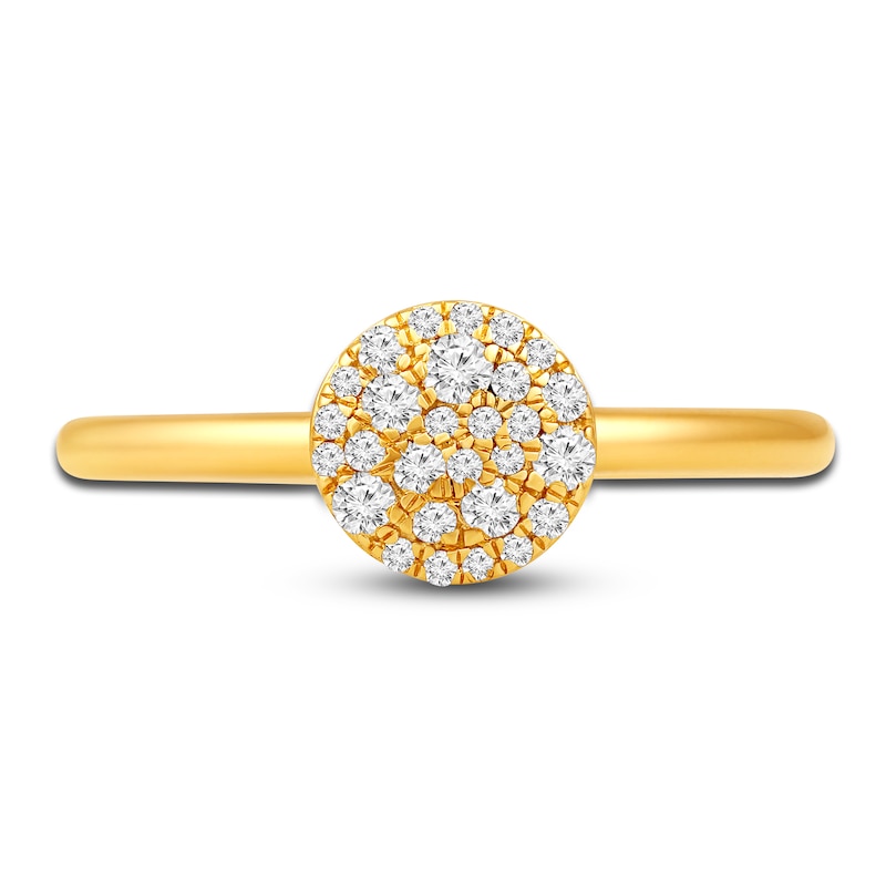 Main Image 3 of Diamond Pave Ring 1/5 ct tw Round 14K Yellow Gold