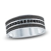 Thumbnail Image 1 of Pnina Tornai Men's Black Diamond Wedding Ring 1/2 ct tw Round 14K White Gold