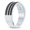 Thumbnail Image 2 of Pnina Tornai Men's Black Diamond Wedding Ring 1/2 ct tw Round 14K White Gold