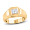 Thumbnail Image 1 of Men's Diamond Ring 1/4 ct tw Princess 14K Yellow Gold