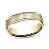 Thumbnail Image 1 of Diagonal Satin Wedding Band 14K Yellow Gold 6.0mm