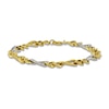 Thumbnail Image 1 of Italia D'Oro Diamond-Cut Oval Bracelet 14K Two-Tone Gold 7.5&quot;