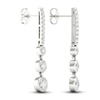 Thumbnail Image 2 of Lab-Created Diamond 3-Stone Earrings 2 ct tw 14K White Gold