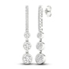 Thumbnail Image 3 of Lab-Created Diamond 3-Stone Earrings 2 ct tw 14K White Gold