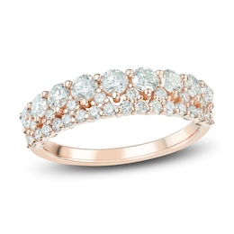 Diamond Multi-Row Anniversary Band 1-1/4 ct tw 14K Rose Gold