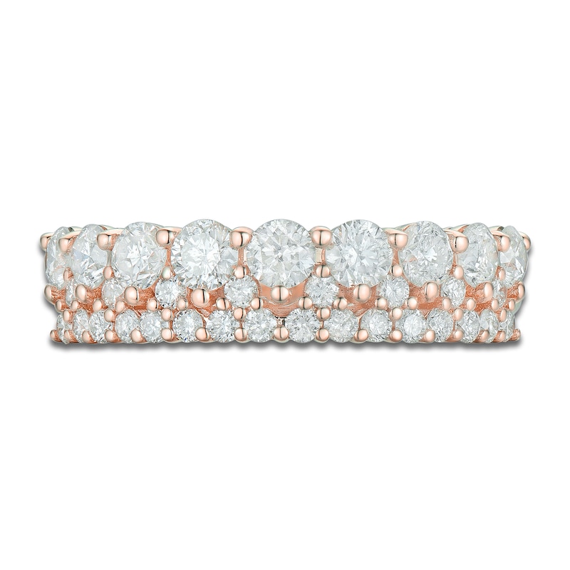 Main Image 3 of Diamond Multi-Row Anniversary Band 1-1/4 ct tw 14K Rose Gold