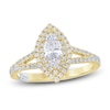 Thumbnail Image 1 of Pnina Tornai Marquise-Cut Double Halo Engagement Ring 1-1/8 ct tw 14K Yellow Gold