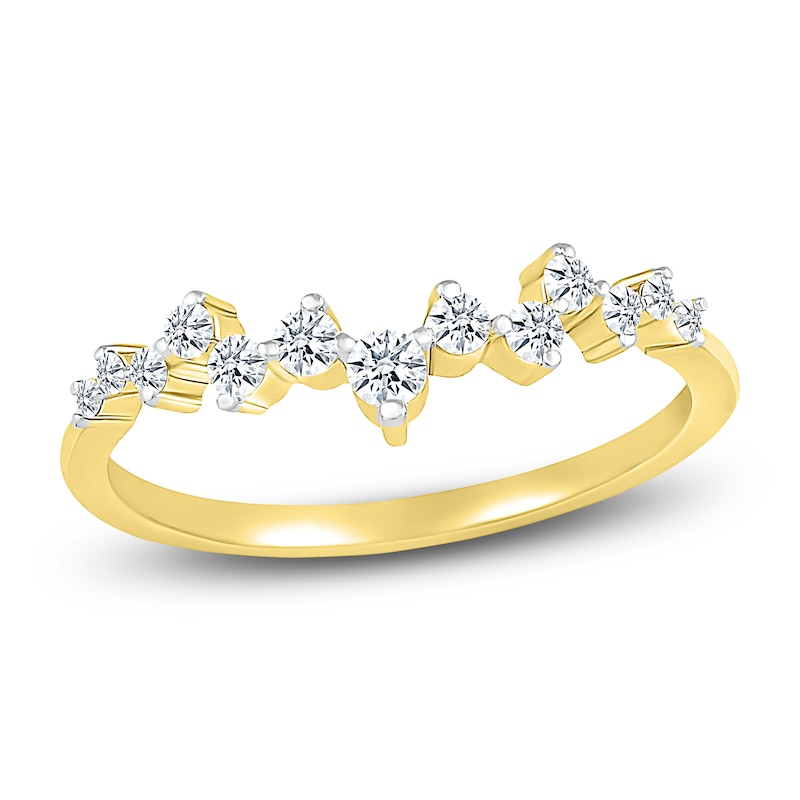 Main Image 1 of Diamond Stackable Contour Ring 1/4 ct tw 10K Yellow Gold