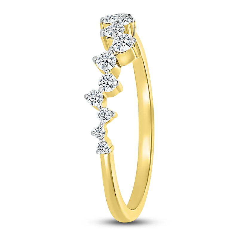 Main Image 2 of Diamond Stackable Contour Ring 1/4 ct tw 10K Yellow Gold