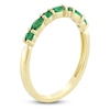 Thumbnail Image 2 of Marquise & Round-Cut Lab-Created Emerald Stackable Ring 10K Yellow Gold