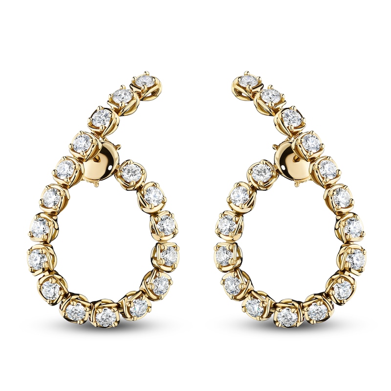 Matinee by A Link Diamond Teardrop Earrings 1-3/8 ct tw 18K Yellow Gold