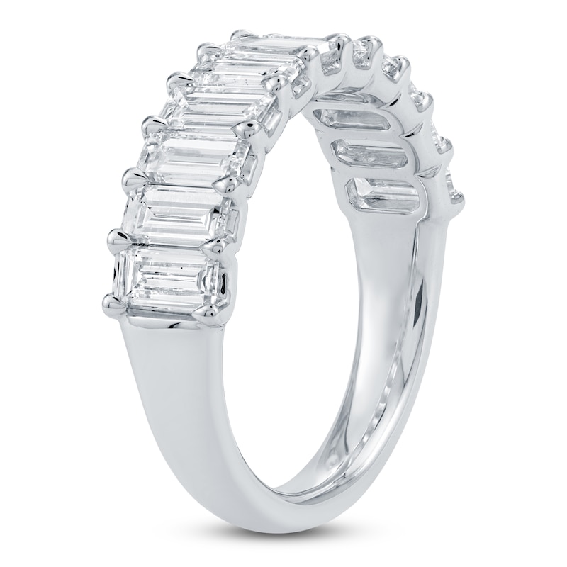 Main Image 2 of Lab-Created Baguette-Cut Diamond Anniversary Ring 2-1/5 ct tw 14K White Gold