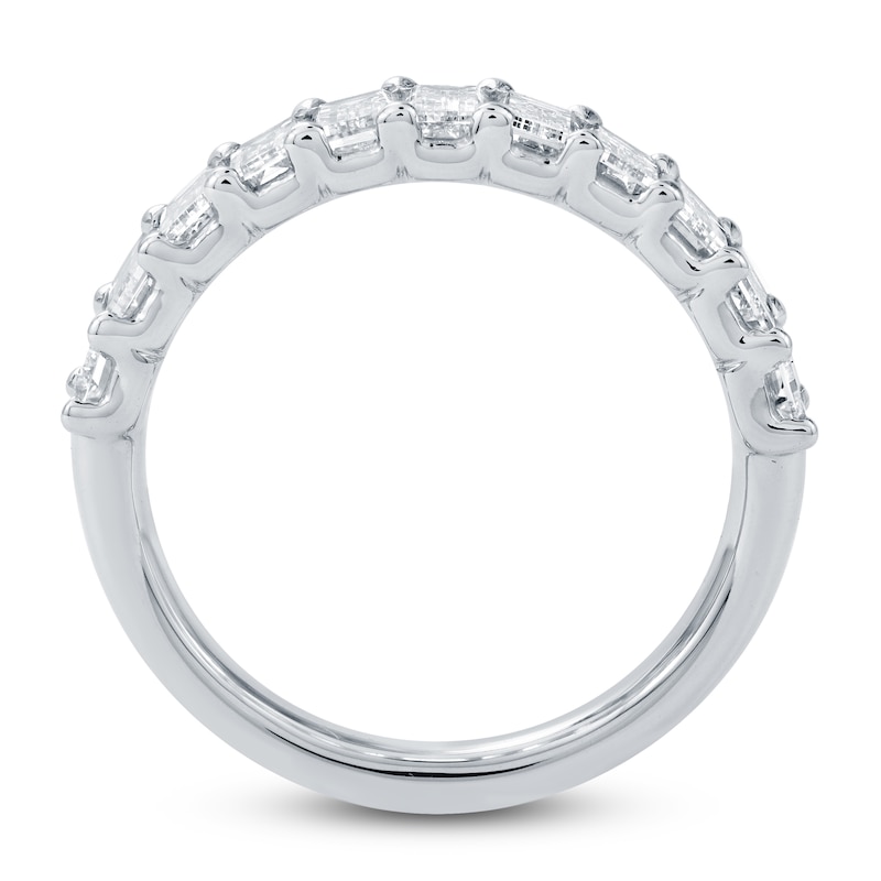 Main Image 4 of Lab-Created Baguette-Cut Diamond Anniversary Ring 2-1/5 ct tw 14K White Gold