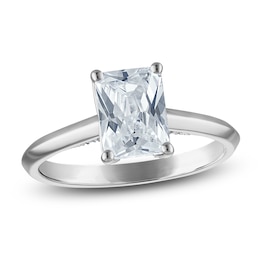 Radiant-Cut Lab-Created Diamond Solitaire Engagement Ring 1-5/8 ct tw Platinum (F/SI2)