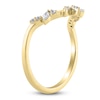 Thumbnail Image 1 of Certified Marquise & Round-Cut Diamond Contour Anniversary Ring 1/6 ct tw 14K Yellow Gold