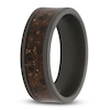 Thumbnail Image 1 of Men's Red Sand, Dinosaur Bone & 24K Gold Fleck Wedding Band Matte Tungsten Carbide 8mm