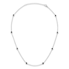 Thumbnail Image 1 of Black Diamond Bezel-Set Station Necklace 1 ct tw Sterling Silver 18&quot;