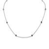 Thumbnail Image 2 of Black Diamond Bezel-Set Station Necklace 1 ct tw Sterling Silver 18&quot;