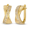 Thumbnail Image 2 of Le Vian Tramonto D'Oro Diamond Crossover Hoop Earrings 3/8 ct tw 14K Honey Gold