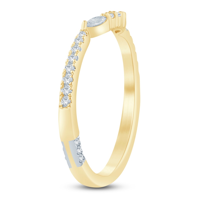 Main Image 2 of Pnina Tornai Marquise & Round-Cut Diamond Wedding Band 1/5 ct tw 14K Yellow Gold