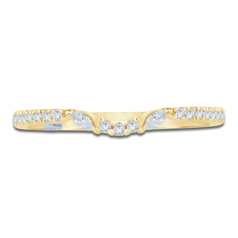 Main Image 3 of Pnina Tornai Marquise & Round-Cut Diamond Wedding Band 1/5 ct tw 14K Yellow Gold