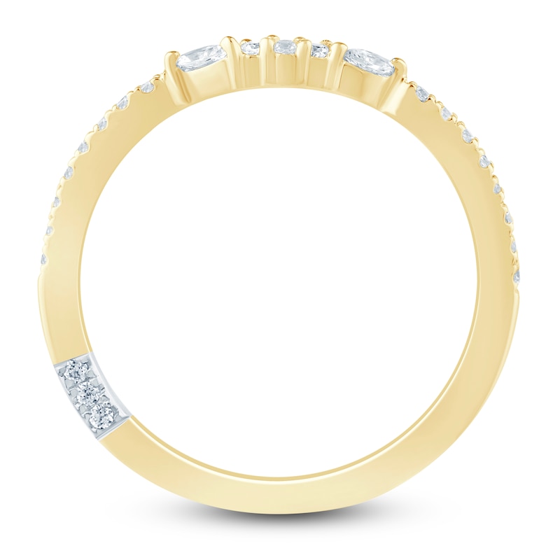 Main Image 4 of Pnina Tornai Marquise & Round-Cut Diamond Wedding Band 1/5 ct tw 14K Yellow Gold