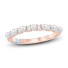 Thumbnail Image 1 of Pnina Tornai Cultured Pearl & Baguette-Cut Diamond Anniversary Ring 1/6 ct tw 14K Rose Gold