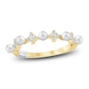 Thumbnail Image 1 of Pnina Tornai Cultured Pearl & Diamond Quatrefoil Anniversary Ring 1/6 ct tw 14K Yellow Gold