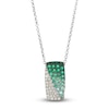 Thumbnail Image 1 of Le Vian Emerald Ombré Necklace 1/4 ct tw Diamonds 14K Vanilla Gold 19&quot;