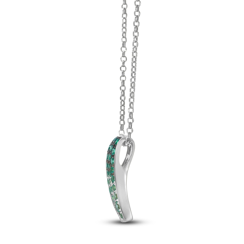 Main Image 2 of Le Vian Emerald Ombré Necklace 1/4 ct tw Diamonds 14K Vanilla Gold 19&quot;