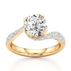 Thumbnail Image 1 of J'Lure Octagon Brilliant-Cut Lab-Created Diamond Bypass Engagement Ring 2-1/2 ct tw 18K Yellow Gold