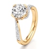 Thumbnail Image 4 of J'Lure Octagon Brilliant-Cut Lab-Created Diamond Bypass Engagement Ring 2-1/2 ct tw 18K Yellow Gold