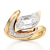 Thumbnail Image 1 of J'Lure Leaf Step-Cut Lab-Created Diamond Engagement Ring 3 ct tw 18K Yellow Gold