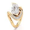 Thumbnail Image 4 of J'Lure Leaf Step-Cut Lab-Created Diamond Engagement Ring 3 ct tw 18K Yellow Gold