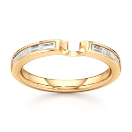 J'Lure Baguette-Cut Lab-Created Diamond Contour Wedding Band 1/3 ct tw 18K Yellow Gold