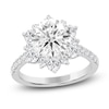 Thumbnail Image 1 of Round-Cut Lab-Created Diamond Halo Engagement Ring 3 ct tw 14K White Gold