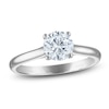 Thumbnail Image 1 of Round-Cut Lab-Created Diamond Solitaire Plus Engagement Ring 1 ct tw 14K White Gold (VS2/F)