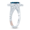 Thumbnail Image 2 of Pnina Tornai Marquise-Cut Natural London Blue Topaz & Diamond Engagement Ring 1 ct tw 14K White Gold