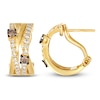 Thumbnail Image 1 of Le Vian Diamond Multi-Row Crisscross Hoop Earrings 1 ct tw 14K Honey Gold