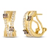 Thumbnail Image 2 of Le Vian Diamond Multi-Row Crisscross Hoop Earrings 1 ct tw 14K Honey Gold