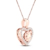 Thumbnail Image 2 of Natural Morganite Necklace 1/15 ct tw Diamonds 10K Rose Gold