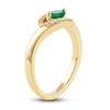 Thumbnail Image 2 of Natural Emerald Ring 1/15 ct tw Diamonds 14K Yellow Gold